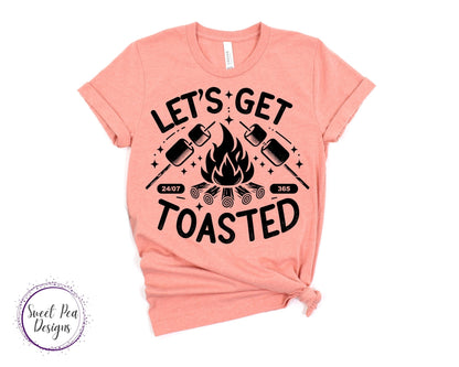 Ringspun Cotton Short Sleeve Shirt - Let's Get Toasted - Sweet Pea Designs - Gift Shop