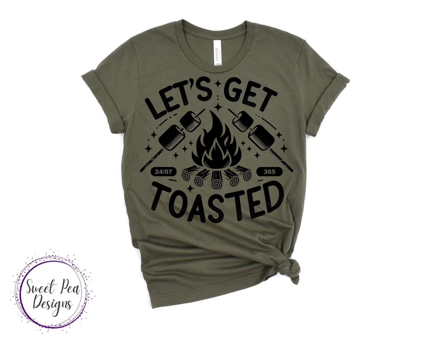 Ringspun Cotton Short Sleeve Shirt - Let's Get Toasted - Sweet Pea Designs - Gift Shop