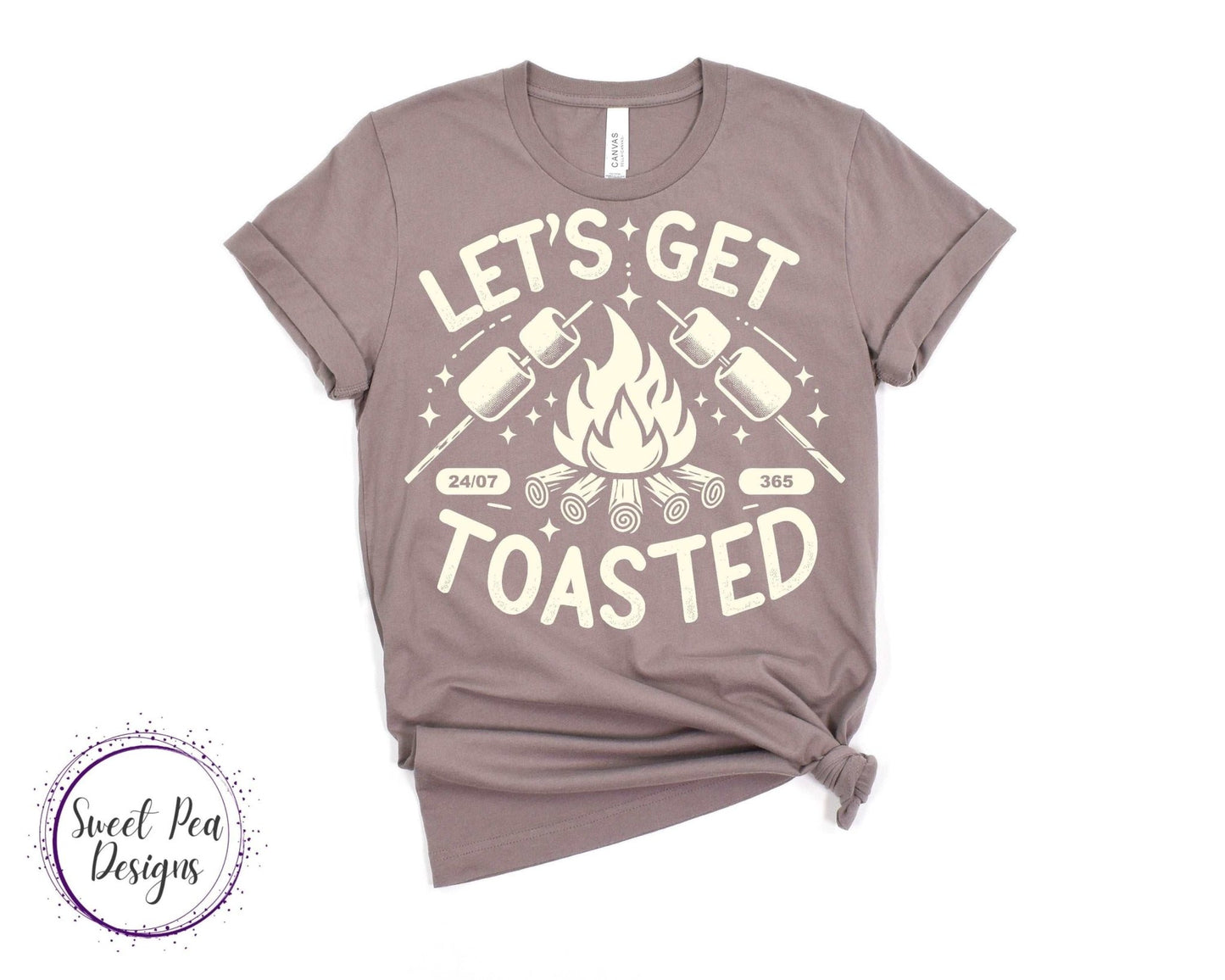 Ringspun Cotton Short Sleeve Shirt - Let's Get Toasted - Sweet Pea Designs - Gift Shop