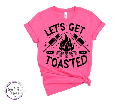 Ringspun Cotton Short Sleeve Shirt - Let's Get Toasted - Sweet Pea Designs - Gift Shop