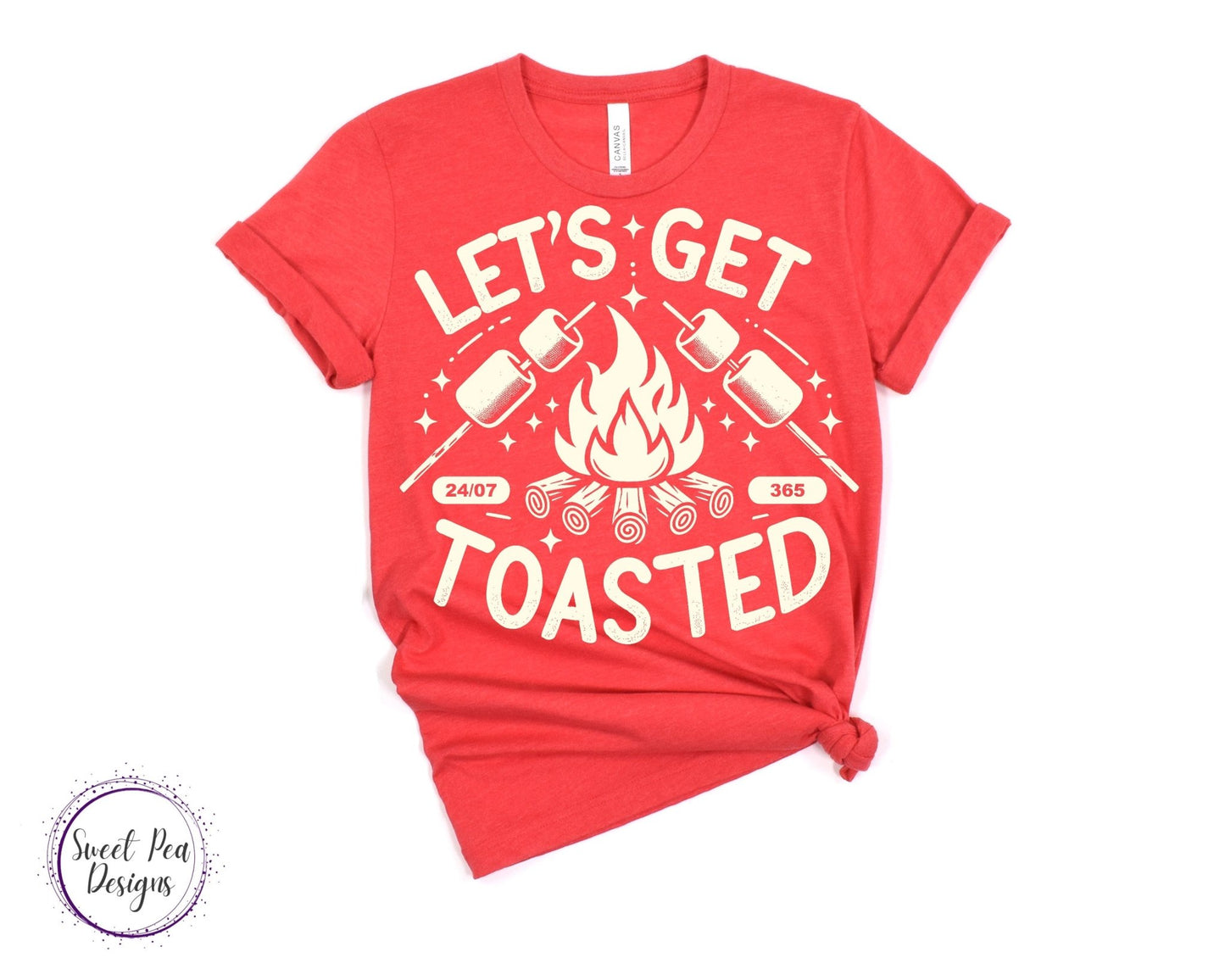 Ringspun Cotton Short Sleeve Shirt - Let's Get Toasted - Sweet Pea Designs - Gift Shop