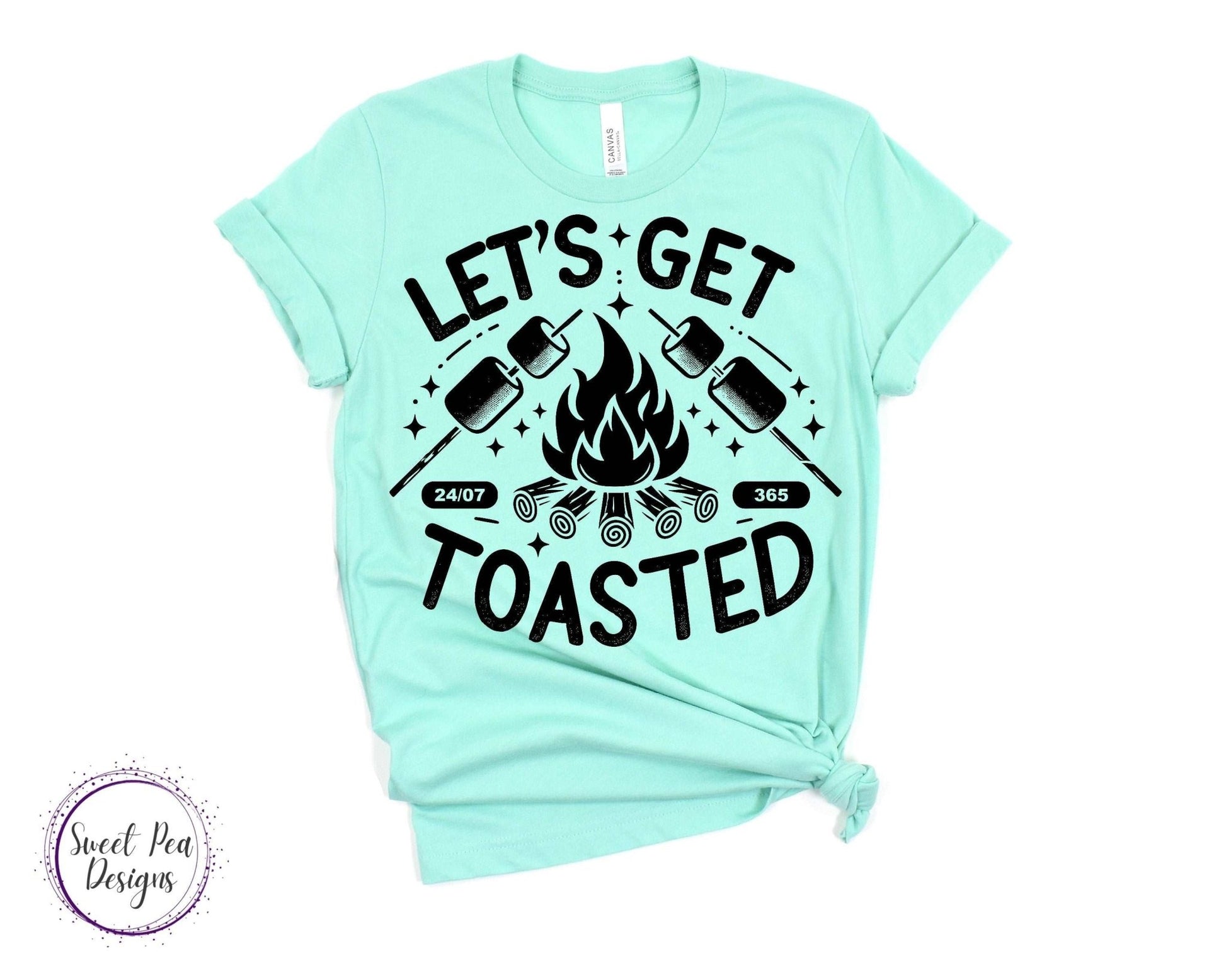 Ringspun Cotton Short Sleeve Shirt - Let's Get Toasted - Sweet Pea Designs - Gift Shop