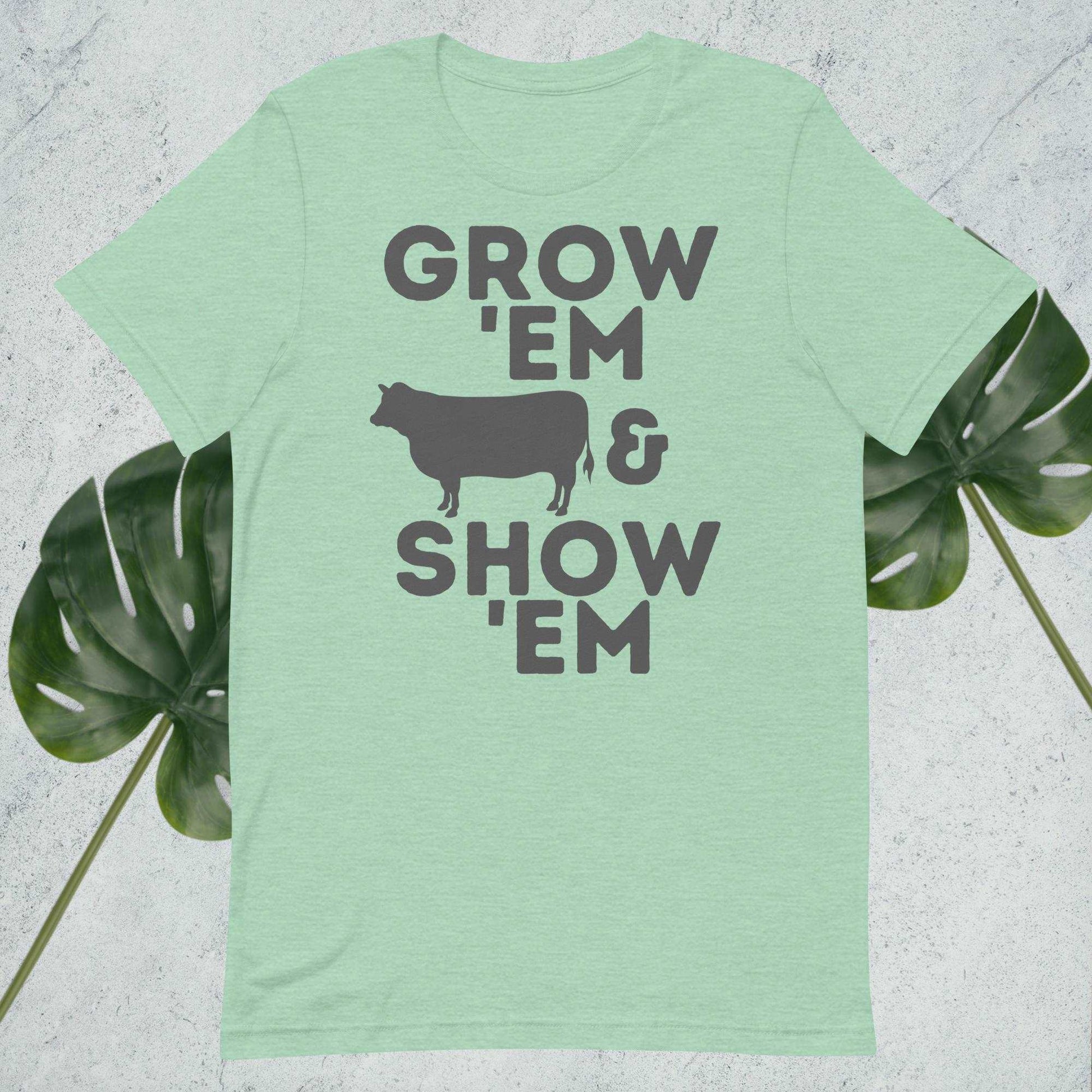 Ringspun Grow 'Em and Show 'Em Shirt - Beef Cow (Charcoal Print) - Sweet Pea Designs - Gift Shop