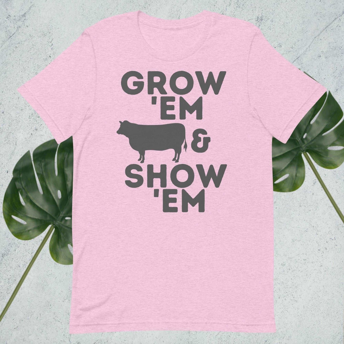 Ringspun Grow 'Em and Show 'Em Shirt - Beef Cow (Charcoal Print) - Sweet Pea Designs - Gift Shop