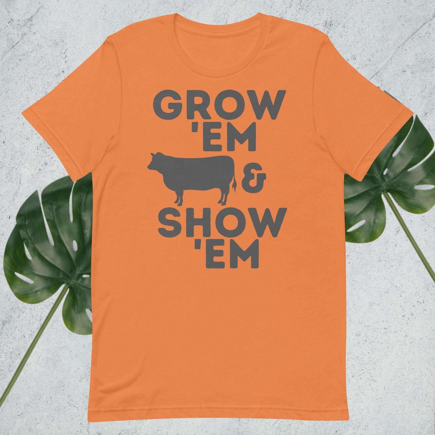 Ringspun Grow 'Em and Show 'Em Shirt - Beef Cow (Charcoal Print) - Sweet Pea Designs - Gift Shop