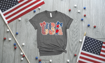 USA Patriotic Ringspun Cotton Short Sleeve Shirt