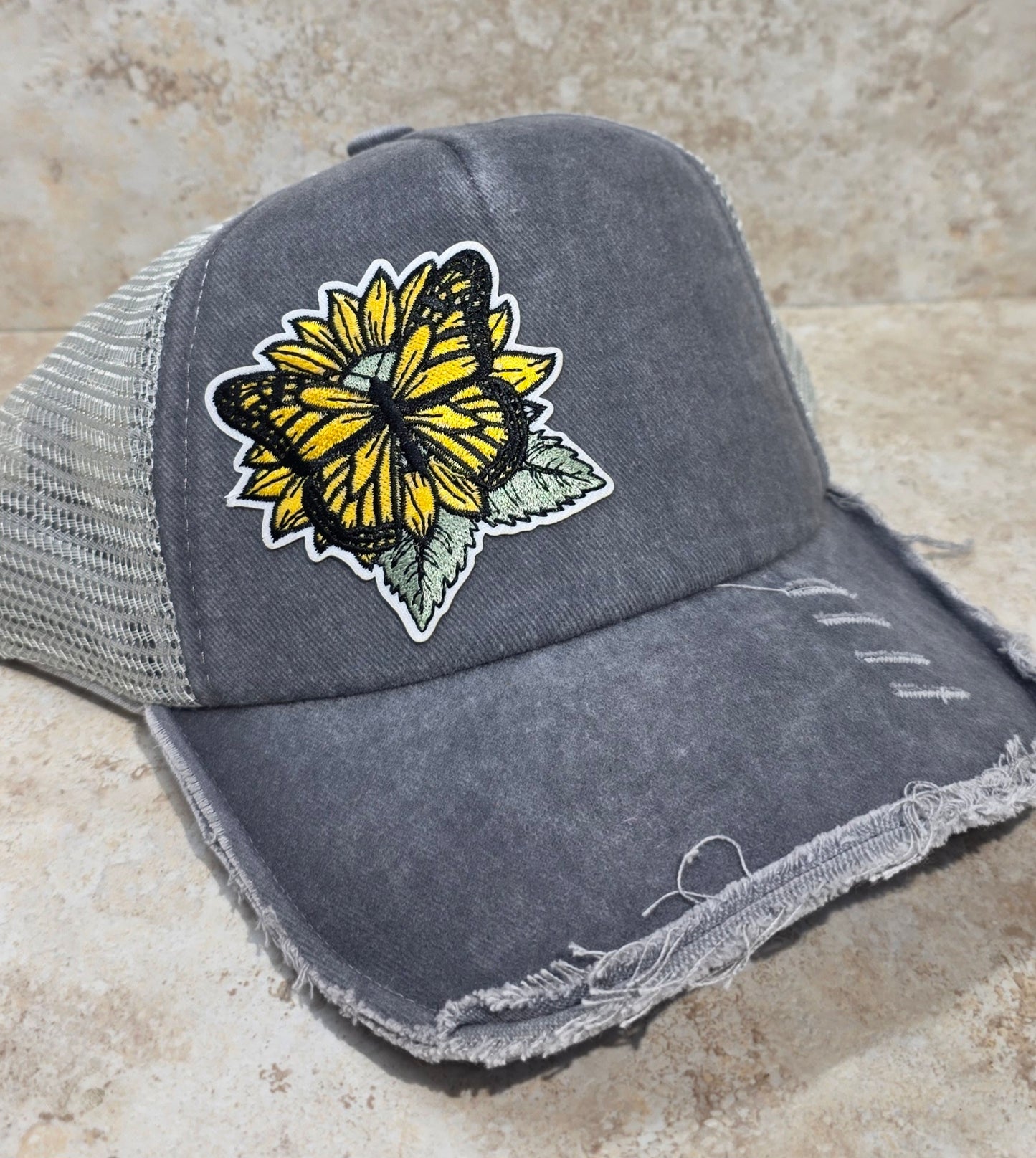 Foam Trucker Cap - Sunflower Butterfly