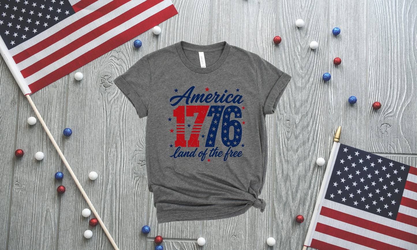 1776 Patriotic Ringspun Cotton Short Sleeve Shirt