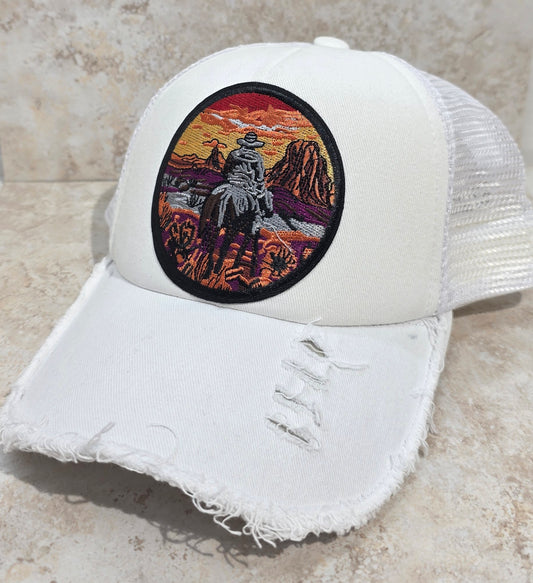 Foam Trucker Cap - Cowboy Horizon