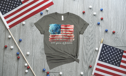 American Flag Patriotic Ringspun Cotton Short Sleeve Shirt
