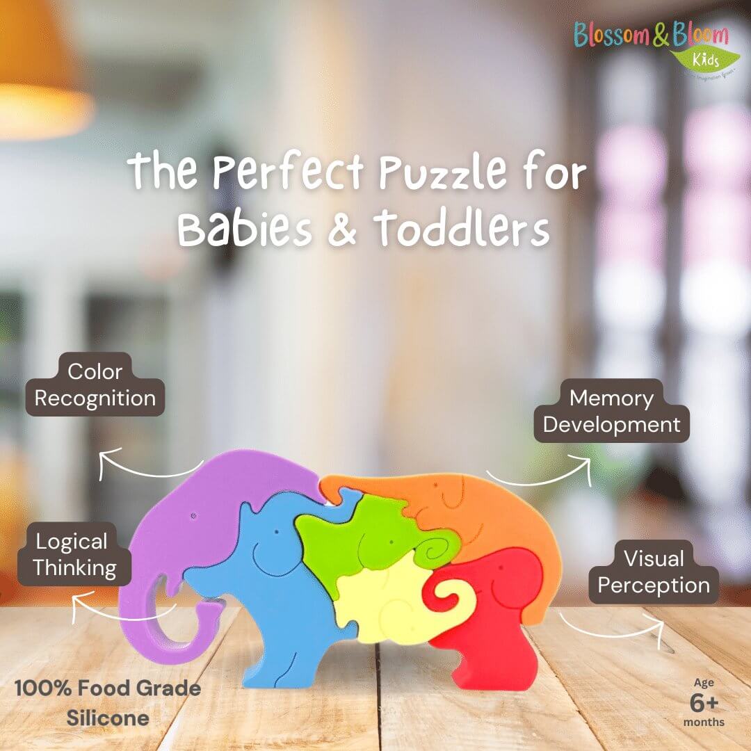 Silicone Stacking Elephant Puzzle - Sweet Pea Designs - Gift Shop