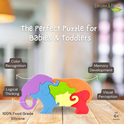 Silicone Stacking Elephant Puzzle - Sweet Pea Designs - Gift Shop