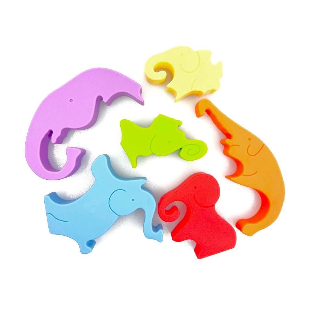 Silicone Stacking Elephant Puzzle - Sweet Pea Designs - Gift Shop