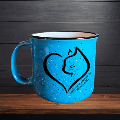 Small Town Shelter Fundraiser Campfire Ceramic Mug - 15 Ounce - Sweet Pea Designs - Gift Shop