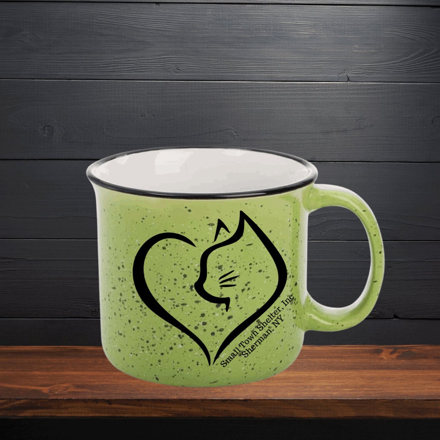 Small Town Shelter Fundraiser Campfire Ceramic Mug - 15 Ounce - Sweet Pea Designs - Gift Shop