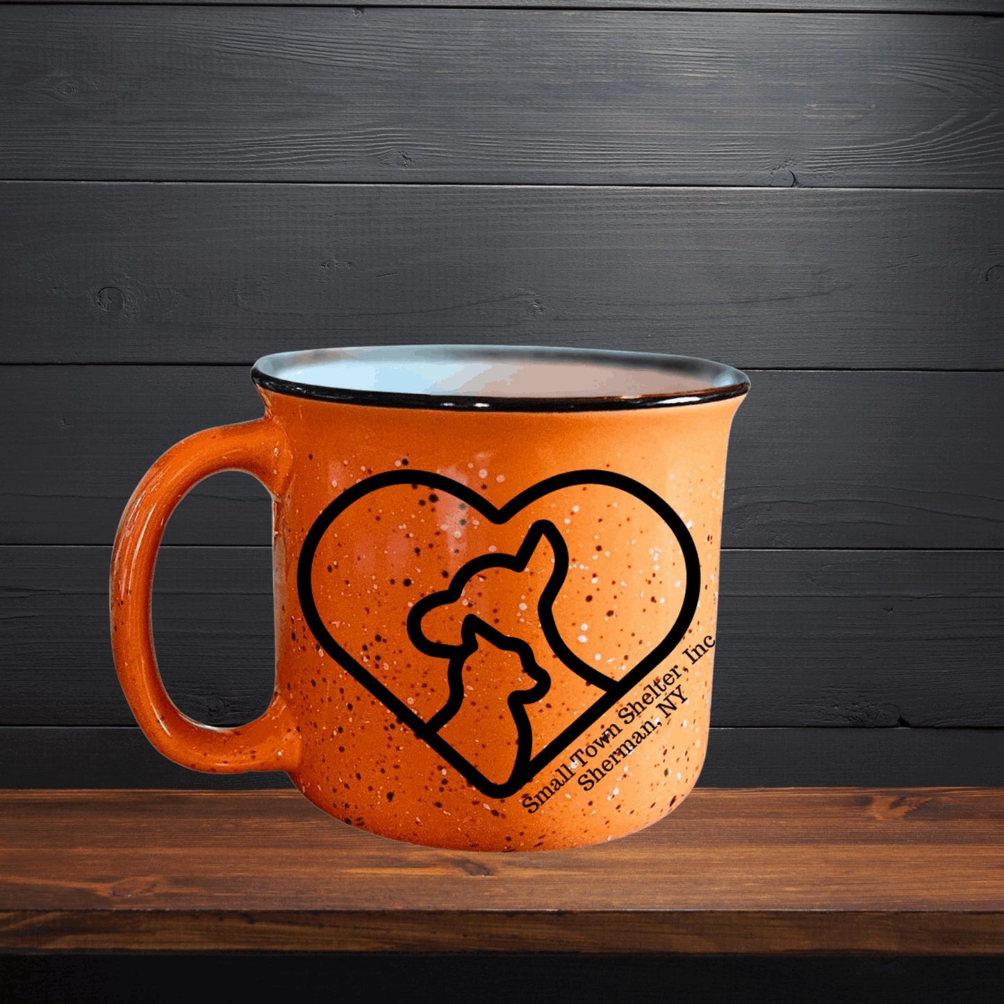 Small Town Shelter Fundraiser Campfire Ceramic Mug - 15 Ounce - Sweet Pea Designs - Gift Shop