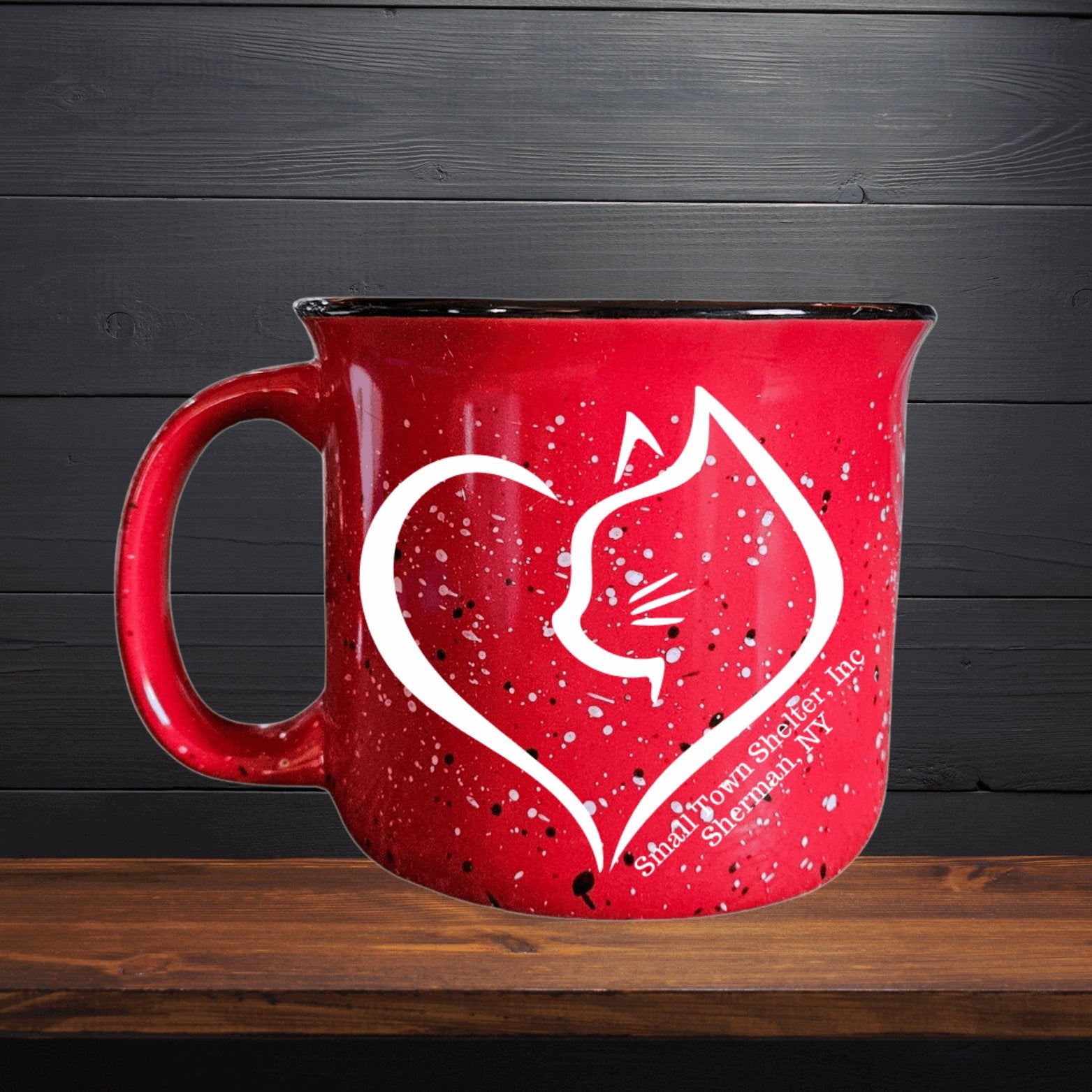 Small Town Shelter Fundraiser Campfire Ceramic Mug - 15 Ounce - Sweet Pea Designs - Gift Shop