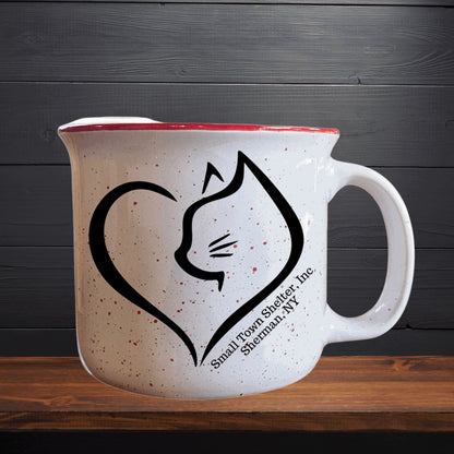 Small Town Shelter Fundraiser Campfire Ceramic Mug - 15 Ounce - Sweet Pea Designs - Gift Shop