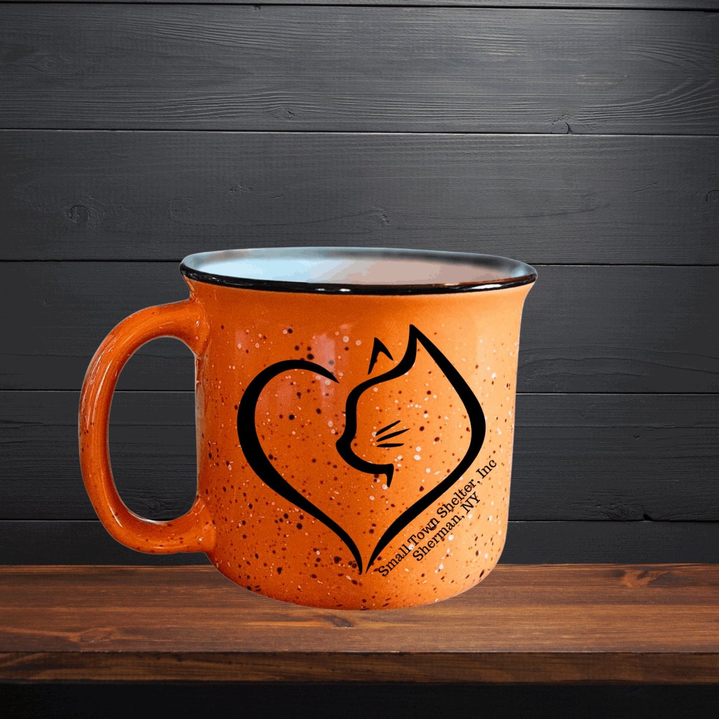 Small Town Shelter Fundraiser Campfire Ceramic Mug - 15 Ounce - Sweet Pea Designs - Gift Shop