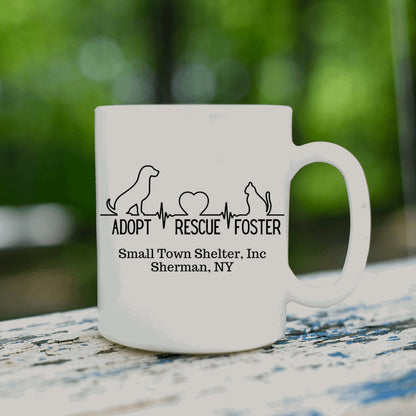 Small Town Shelter Fundraiser Coffee Mug - 11 oz. - Sweet Pea Designs - Gift Shop