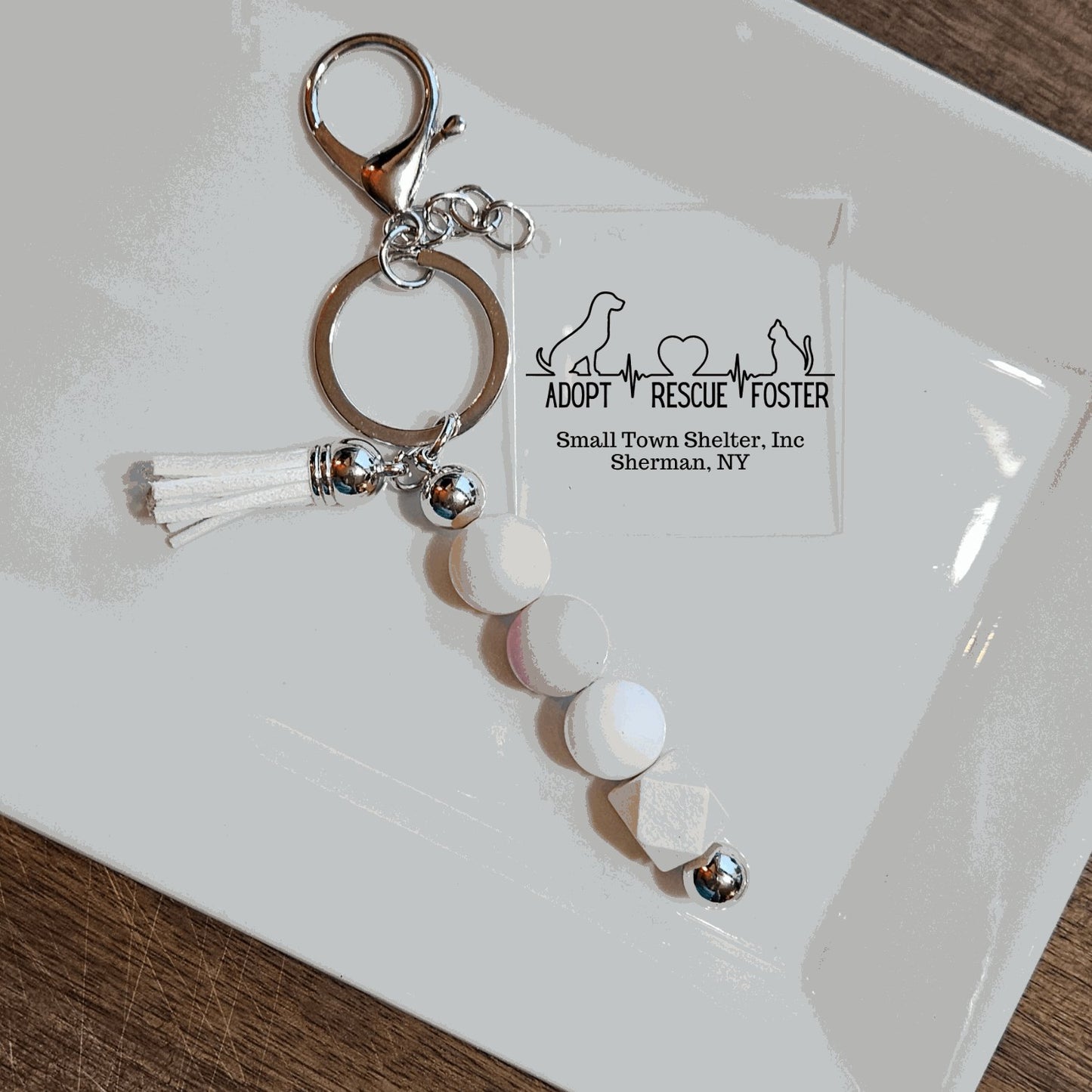 Small Town Shelter Fundraiser Keychain - Sweet Pea Designs - Gift Shop