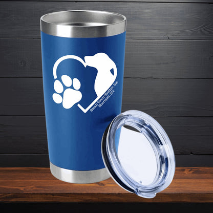 Small Town Shelter Fundraiser Stainless Steel Tumbler - 20 Oz. - Sweet Pea Designs - Gift Shop