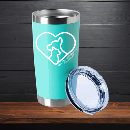 Small Town Shelter Fundraiser Stainless Steel Tumbler - 20 Oz. - Sweet Pea Designs - Gift Shop