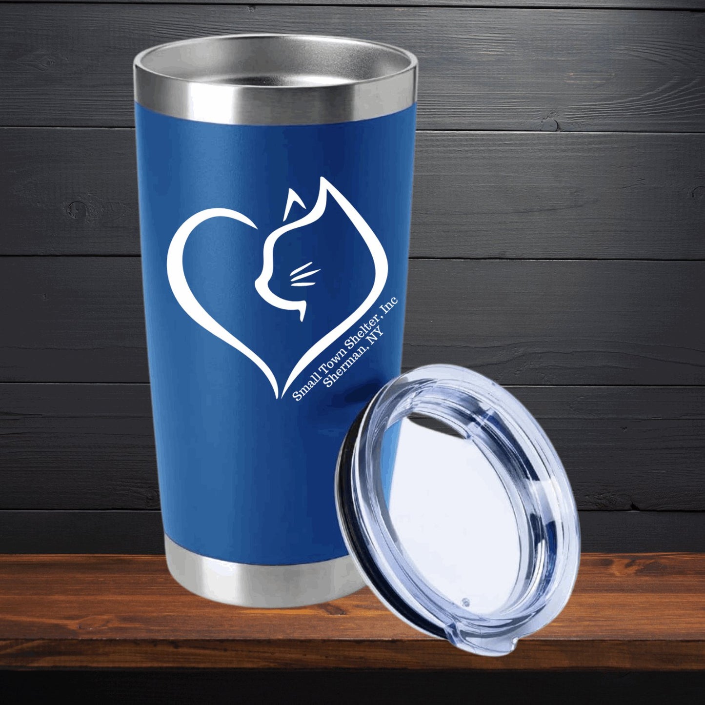 Small Town Shelter Fundraiser Stainless Steel Tumbler - 20 Oz. - Sweet Pea Designs - Gift Shop