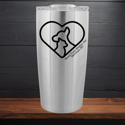 Small Town Shelter Fundraiser Stainless Steel Tumbler - 20 Oz. - Sweet Pea Designs - Gift Shop