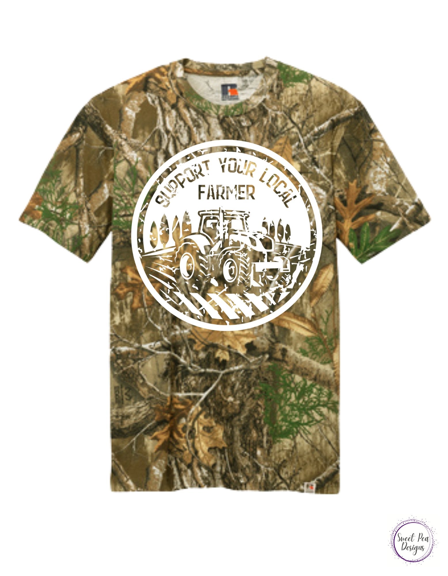 Support Your Local Farmer Cotton Short Sleeve Shirt - Sweet Pea Designs - Gift Shop