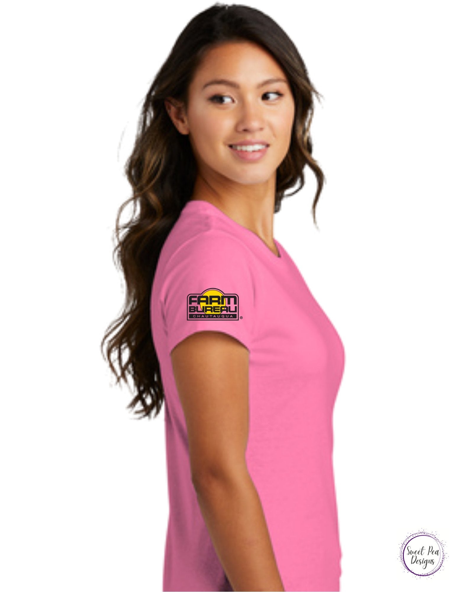 Support Your Local Farmer Ladies Cotton Short Sleeve Shirt - Sweet Pea Designs - Gift Shop