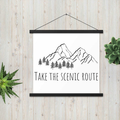 Take the Scenic Route Poster with Hangers - Sweet Pea Designs - Gift Shop