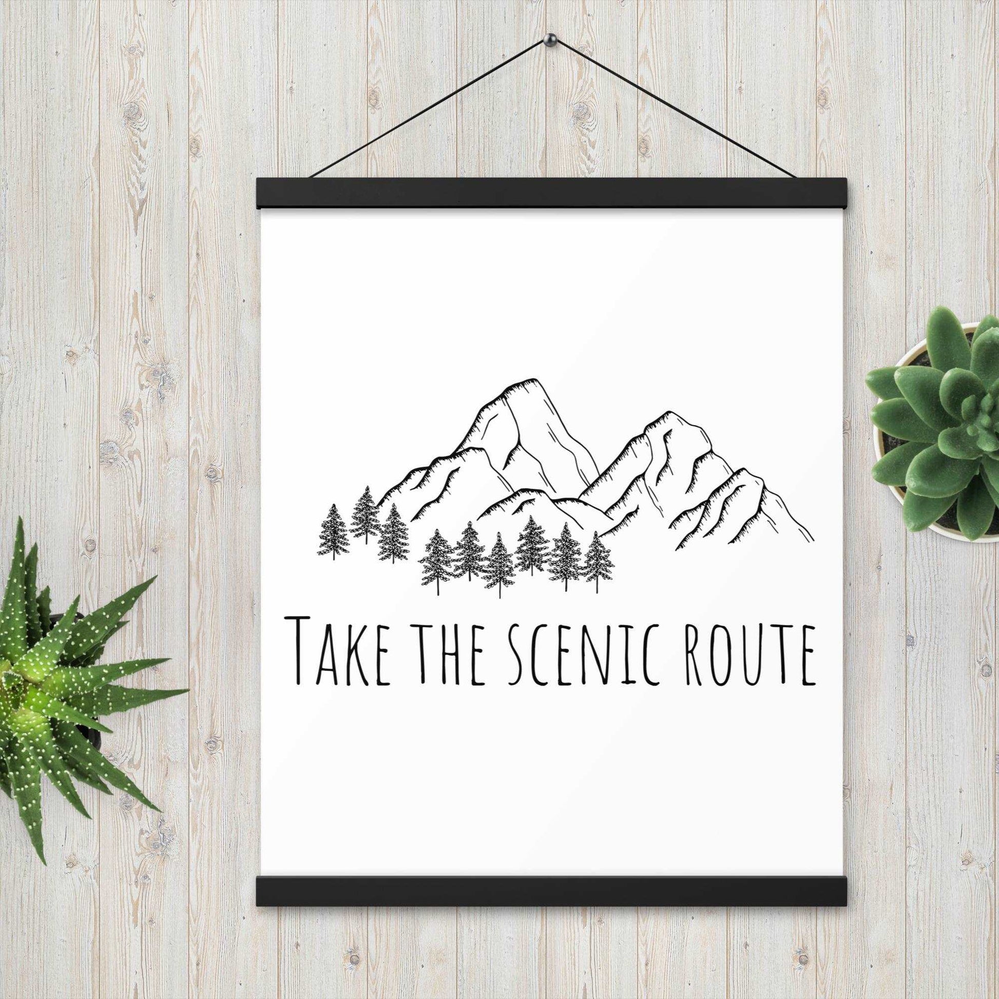 Take the Scenic Route Poster with Hangers - Sweet Pea Designs - Gift Shop