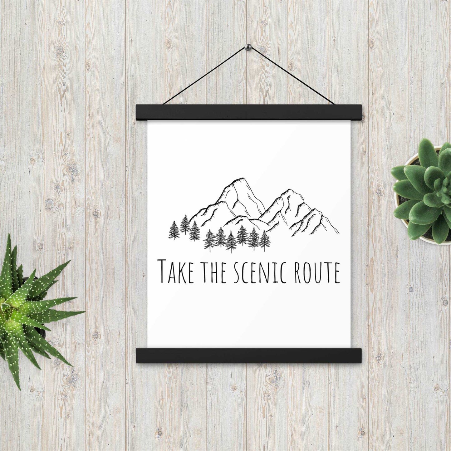 Take the Scenic Route Poster with Hangers - Sweet Pea Designs - Gift Shop