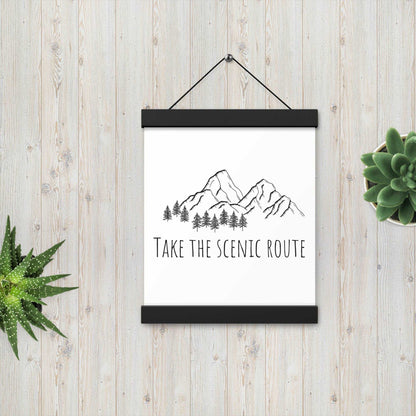 Take the Scenic Route Poster with Hangers - Sweet Pea Designs - Gift Shop