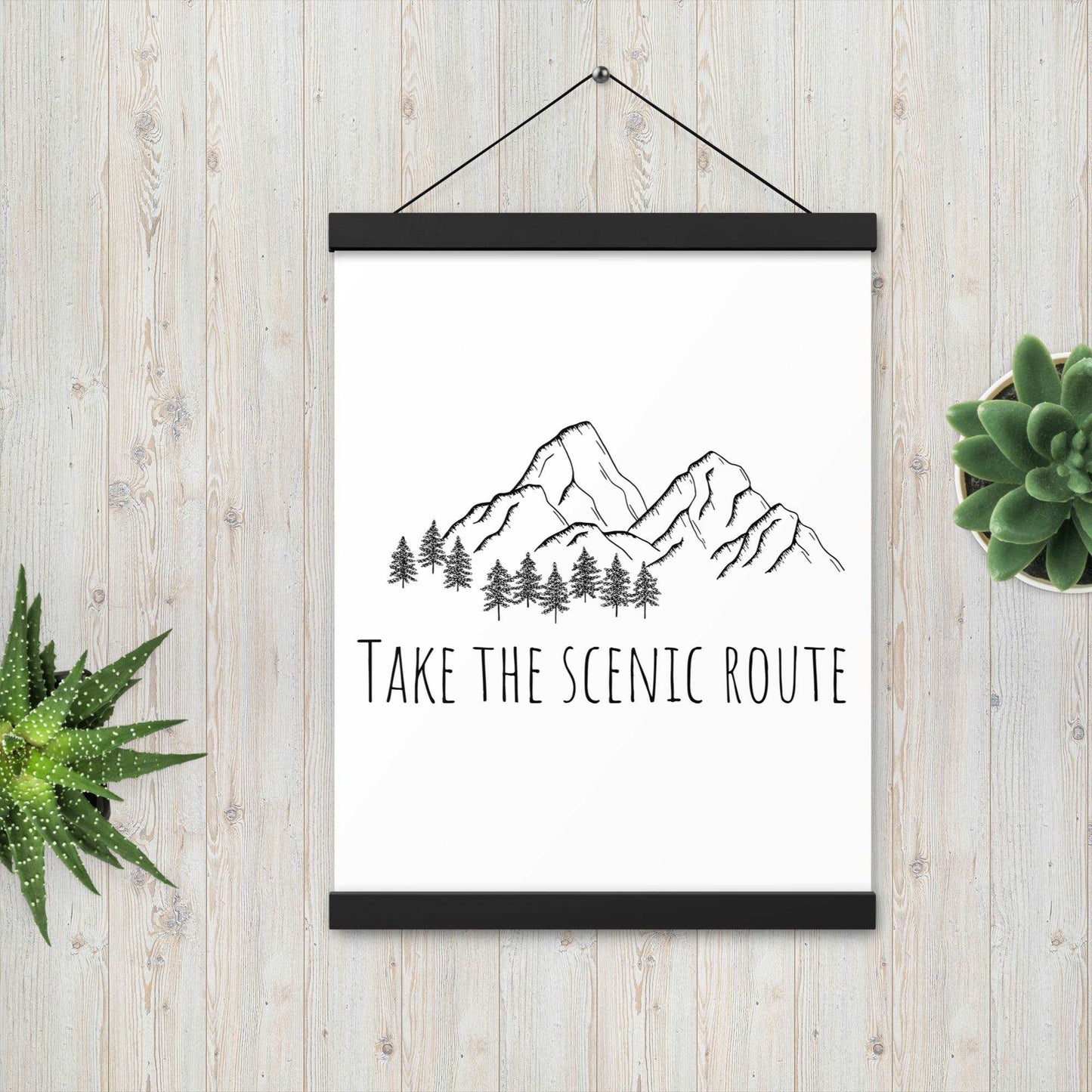 Take the Scenic Route Poster with Hangers - Sweet Pea Designs - Gift Shop