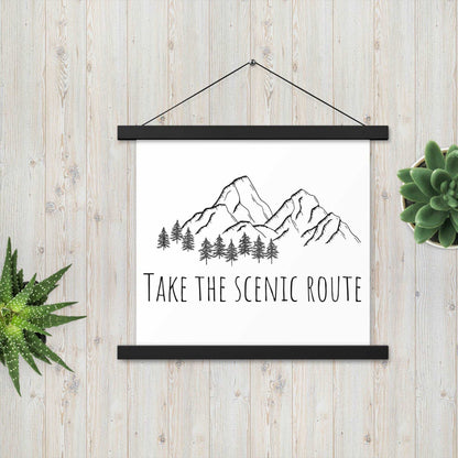 Take the Scenic Route Poster with Hangers - Sweet Pea Designs - Gift Shop