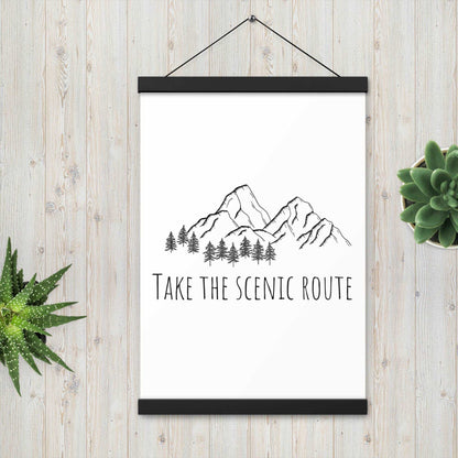 Take the Scenic Route Poster with Hangers - Sweet Pea Designs - Gift Shop