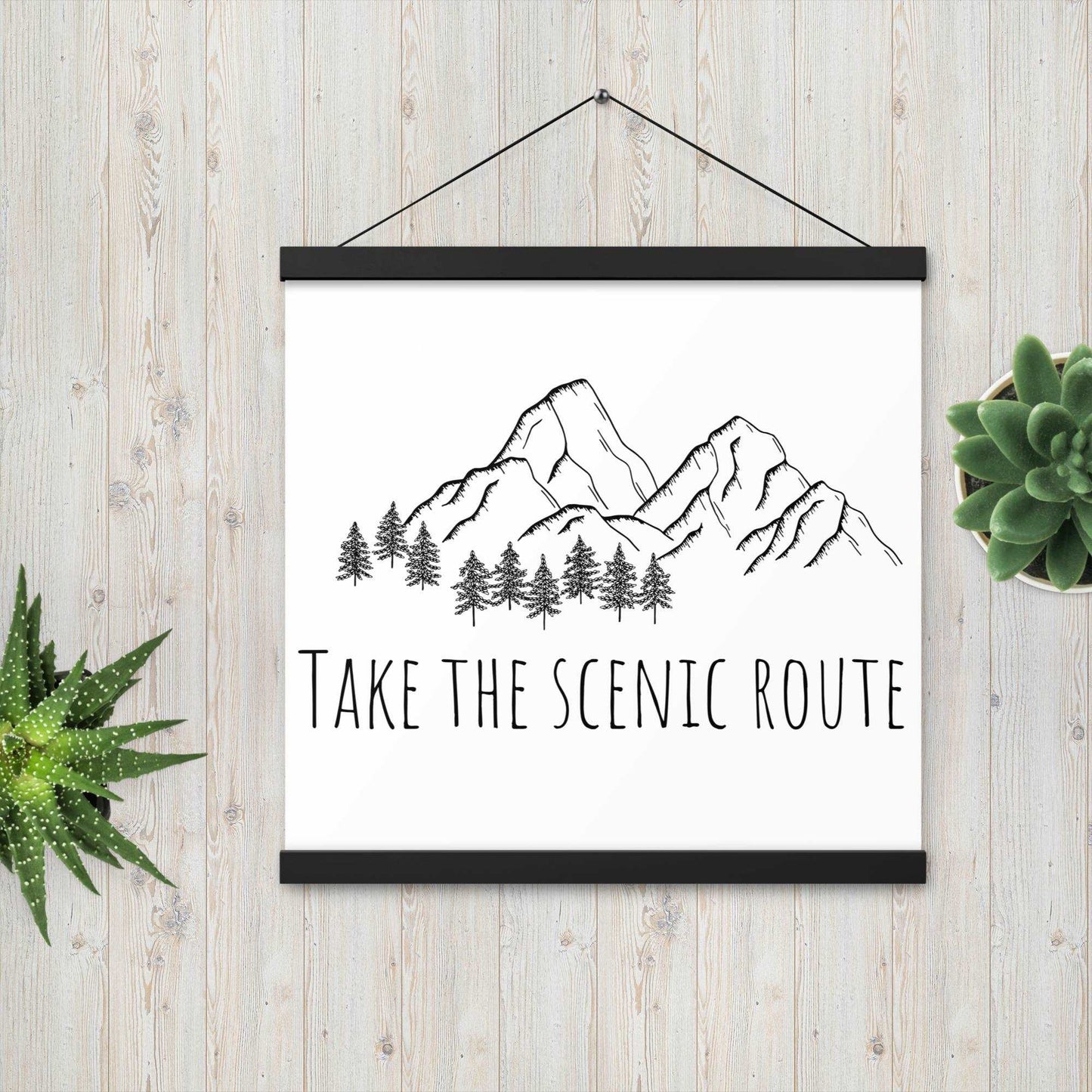 Take the Scenic Route Poster with Hangers - Sweet Pea Designs - Gift Shop