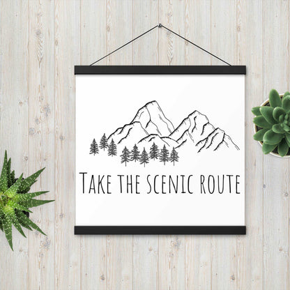 Take the Scenic Route Poster with Hangers - Sweet Pea Designs - Gift Shop