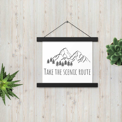 Take the Scenic Route Poster with Hangers - Sweet Pea Designs - Gift Shop