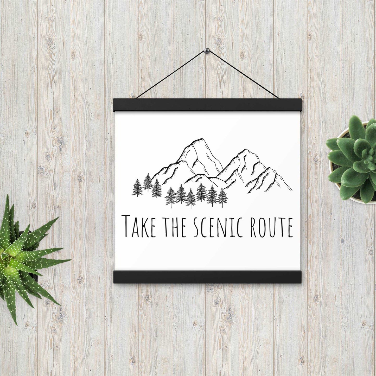 Take the Scenic Route Poster with Hangers - Sweet Pea Designs - Gift Shop