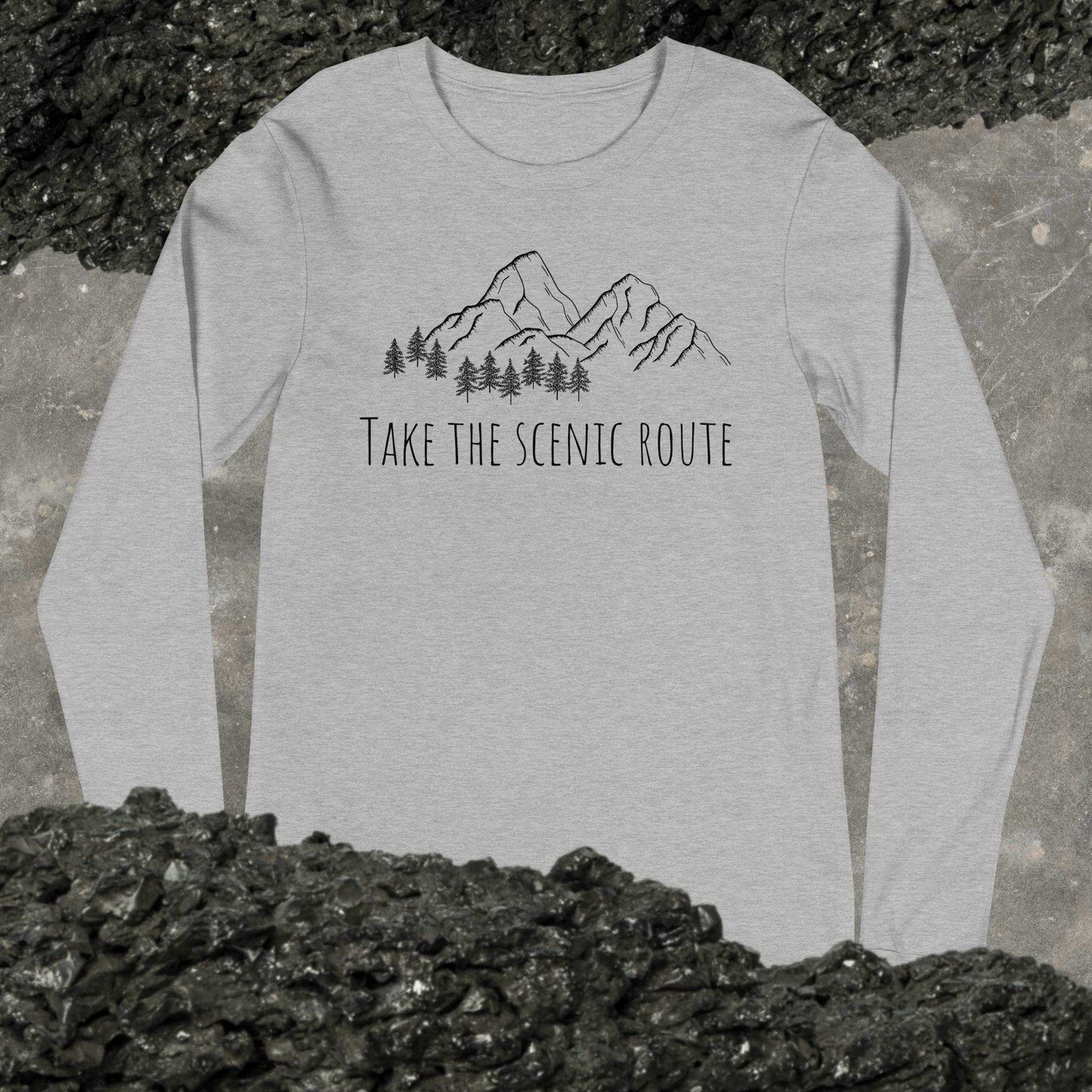 Take the Scenic Route Unisex Long Sleeve Tee - Sweet Pea Designs - Gift Shop