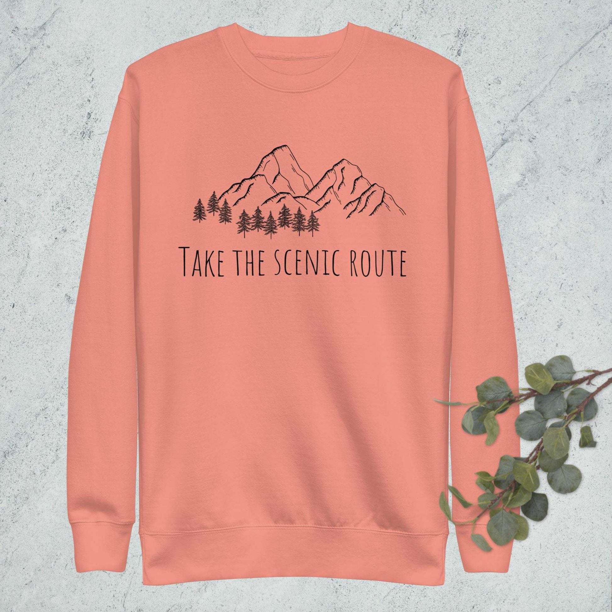 Take the Scenic Route Unisex Premium Sweatshirt - Sweet Pea Designs - Gift Shop