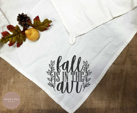 Tea Towel With Loop - Fall is in the Air - Sweet Pea Designs - Gift Shop