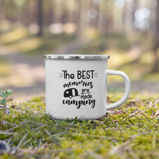 The Best Memories are Made Camping Enamel Mug - Sweet Pea Designs - Gift Shop