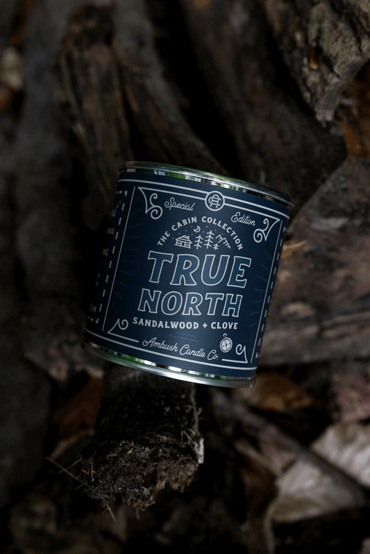 True North | Sandalwood + Clove 8oz Soy Candle - Sweet Pea Designs - Gift Shop