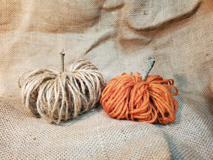 Twine or Yarn Pumpkin Decor - Sweet Pea Designs - Gift Shop