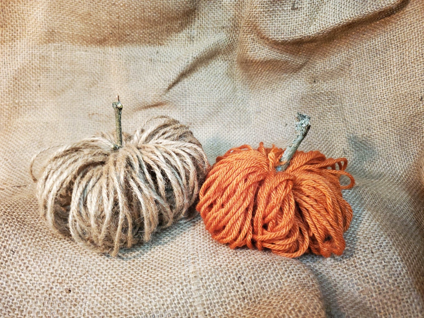 Twine or Yarn Pumpkin Decor - Sweet Pea Designs - Gift Shop