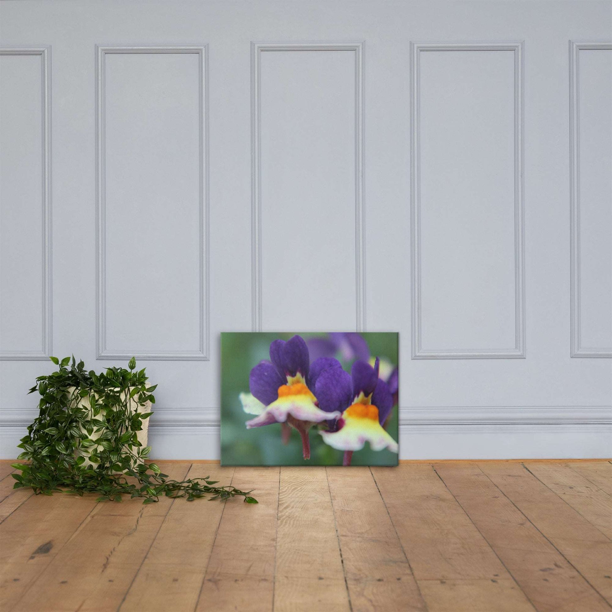 Violet Flower Canvas - Sweet Pea Designs - Gift Shop